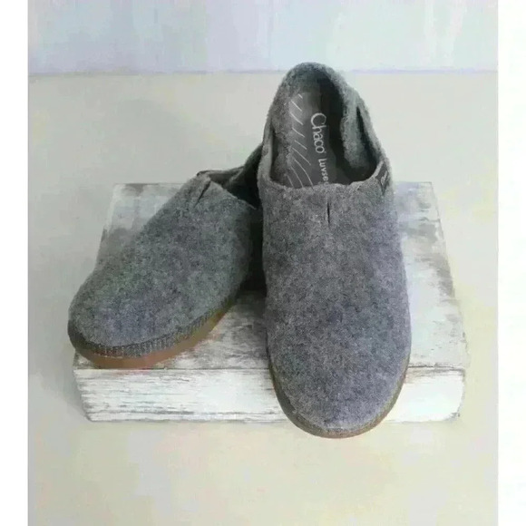 Chaco Shoes - Chaco Revel Loveseat Footbed Grey Slip-on Mules Casual Relaxed Women's Size 6